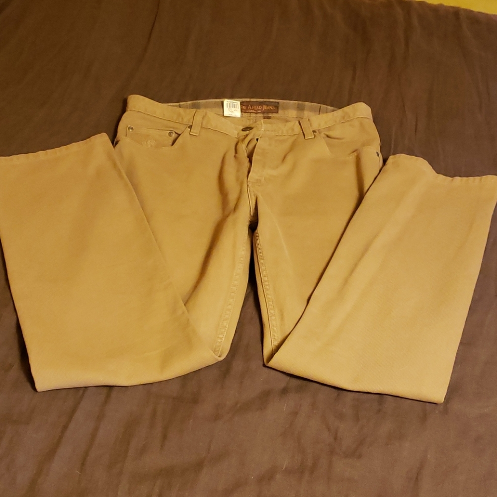 Territory Ahead ribbed khaki jeans